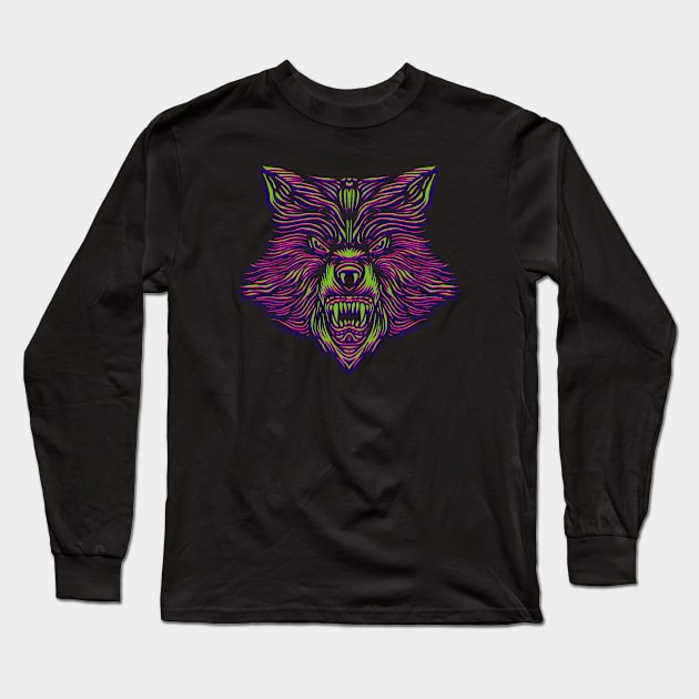 Line Of Wolf Long Sleeve T-Shirt by Stayhoom